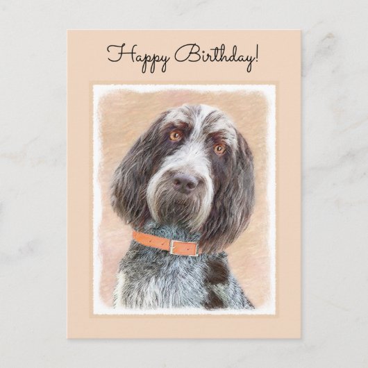 Spinone Italiano Painting - Cute Original Dog Art Briefkaart (Voorkant)