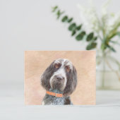 Spinone Italiano Painting - Cute Original Dog Art Briefkaart (Staand voorkant)