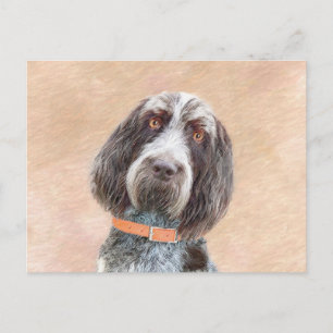 Spinone Italiano Painting - Cute Original Dog Art Briefkaart