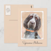 Spinone Italiano Painting - Cute Original Dog Art Briefkaart (Voorkant / Achterkant)