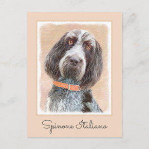 Spinone Italiano Painting - Cute Original Dog Art Briefkaart