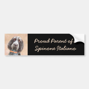 Spinone Italiano Painting - Cute Original Dog Art Bumpersticker