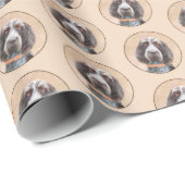 Spinone Italiano Painting - Cute Original Dog Art Cadeaupapier (Rol Hoek)