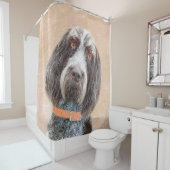 Spinone Italiano Painting - Cute Original Dog Art Douchegordijn (In situ)