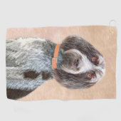 Spinone Italiano Painting - Cute Original Dog Art Golfhanddoek (Horizontaal)