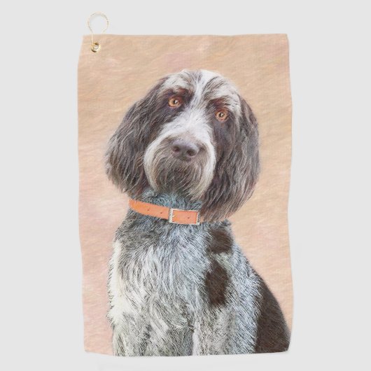 Spinone Italiano Painting - Cute Original Dog Art Golfhanddoek (Voorkant)