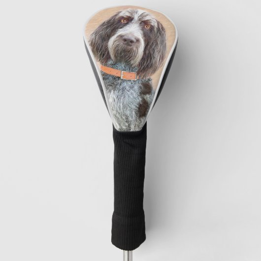 Spinone Italiano Painting - Cute Original Dog Art Golfheadcover (Voorkant)