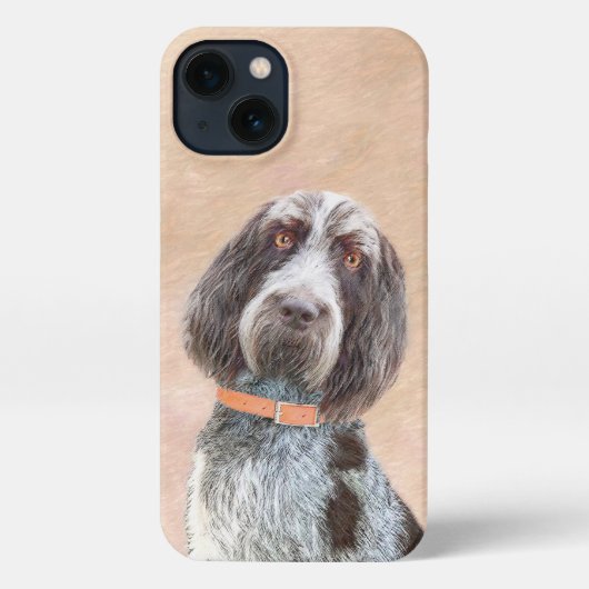 Spinone Italiano Painting - Cute Original Dog Art iPhone Hoesje (Achterkant)