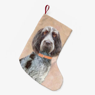 Spinone Italiano Painting - Cute Original Dog Art Kleine Kerstsok
