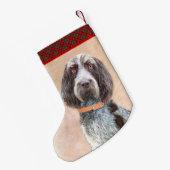 Spinone Italiano Painting - Cute Original Dog Art Kleine Kerstsok (Achterkant (Hangend))