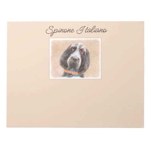 Spinone Italiano Painting - Cute Original Dog Art Notitieblok (Voorkant)