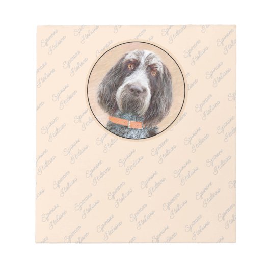 Spinone Italiano Painting - Cute Original Dog Art Notitieblok (Voorkant)