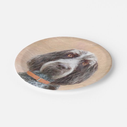 Spinone Italiano Painting - Cute Original Dog Art Papieren Bordje (Gekanteld)