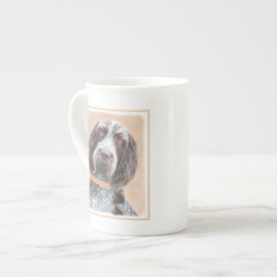 Spinone Italiano Painting - Cute Original Dog Art Porselein Kop