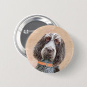 Spinone Italiano Painting - Cute Original Dog Art Ronde Button 5,7 Cm (Voorkant /achterkant)
