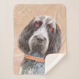 Spinone Italiano Painting - Cute Original Dog Art Sherpa Deken