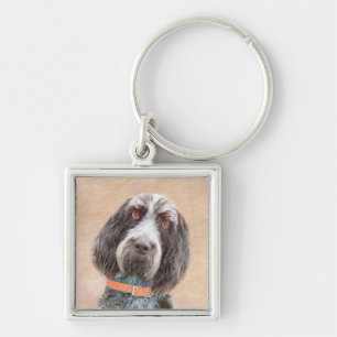 Spinone Italiano Painting - Cute Original Dog Art Sleutelhanger