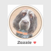 Spinone Italiano Painting - Cute Original Dog Art Sticker (Vel)