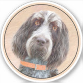 Spinone Italiano Painting - Cute Original Dog Art Sticker (Voorkant)