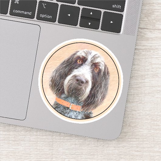 Spinone Italiano Painting - Cute Original Dog Art Sticker (Detail)
