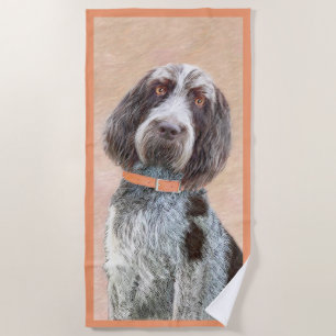 Spinone Italiano Painting - Cute Original Dog Art Strandlaken