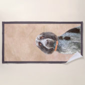 Spinone Italiano Painting - Cute Original Dog Art Strandlaken (Voorkant)