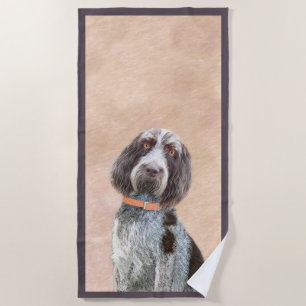 Spinone Italiano Painting - Cute Original Dog Art Strandlaken
