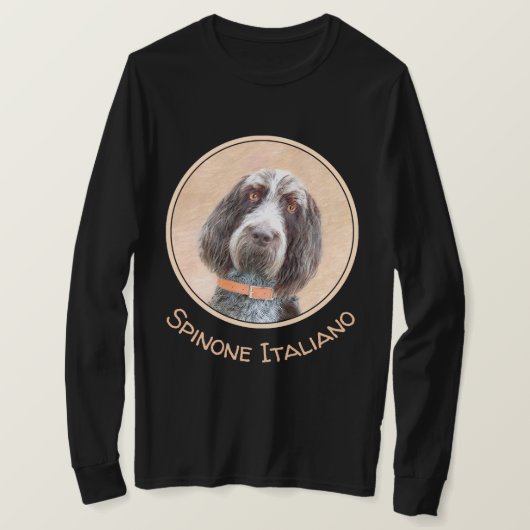 Spinone Italiano Painting - Cute Original Dog Art T-shirt (Design voorkant)