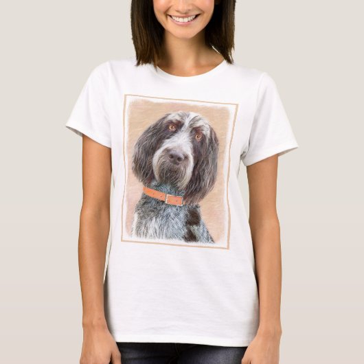 Spinone Italiano Painting - Cute Original Dog Art T-shirt (Voorkant)