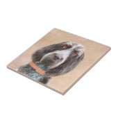 Spinone Italiano Painting - Cute Original Dog Art Tegeltje (Zijkant)