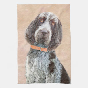 Spinone Italiano Painting - Cute Original Dog Art Theedoek