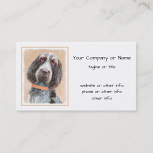 Spinone Italiano Painting - Cute Original Dog Art Visitekaartje