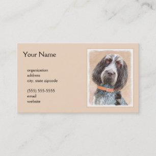 Spinone Italiano Painting - Cute Original Dog Art Visitekaartje