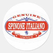 SPINONE ITALIANO_ RONDE STICKER (Voorkant)