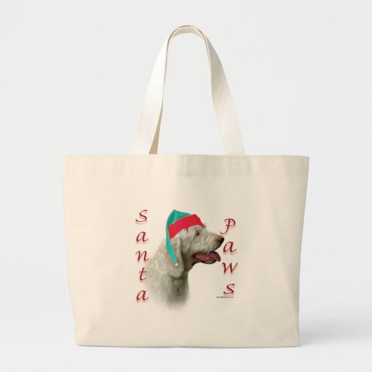 Spinone Italiano Santa Paws Grote Tote Bag (Voorkant)