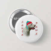 Spinone Italiano Santa Paws Ronde Button 5,7 Cm (Voorkant /achterkant)