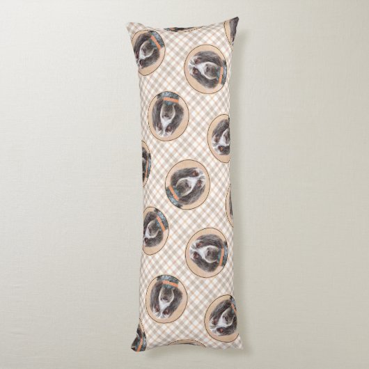 Spinone Italiano Schilderij Bruin Roan Schattigee  Lichaamskussen (Achterkant (Verticaal))