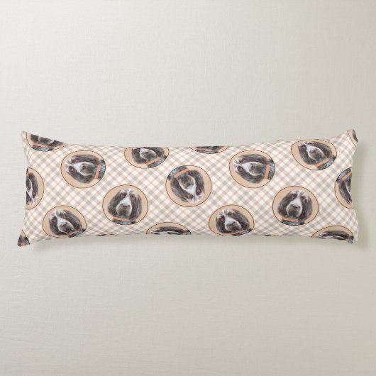 Spinone Italiano Schilderij Bruin Roan Schattigee Lichaamskussen (Voorkant)