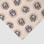 Spinone Italiano Schilderij Bruin Roan Schattigee Tissuepapier (Detail)