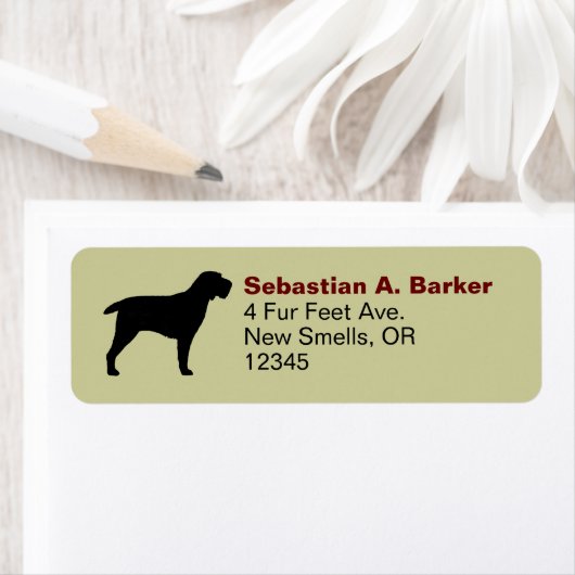 Spinone Italiano Silhouette Return Address Custom Etiket (Insitu)
