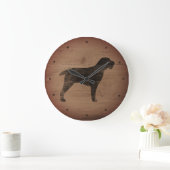 Spinone Italiano Silhouette Rustic Grote Klok (Huis)
