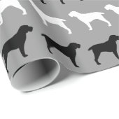 Spinone Italiano Silhouettes Pattern Cadeaupapier (Rol Hoek)