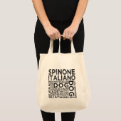 Spinone Italiano Typografie Tote Bag (Voorkant (product))