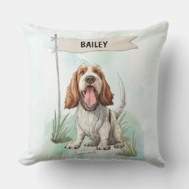 Spinone Italiano Watercolor Personalized Dog Kussen