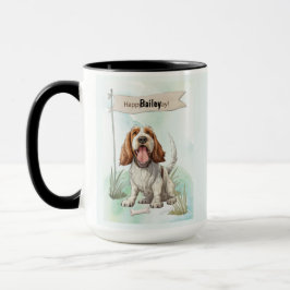Spinone Italiano Watercolor Personalized Dog Mok