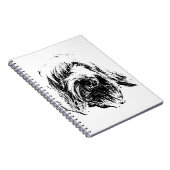 Spinone Notebook – Dog Head Portrait in Ink Notitieboek (Rechterzijde)