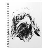 Spinone Notebook – Dog Head Portrait in Ink Notitieboek (Voorkant)