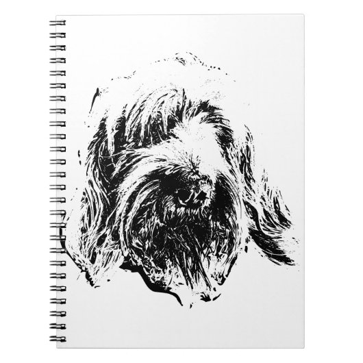 Spinone Notebook – Dog Head Portrait in Ink Notitieboek (Voorkant)