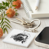 Spinone Pocket Rustig Sleutelhanger (Voorkant Rechts)