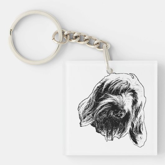 Spinone Pocket Rustig Sleutelhanger (Voorkant)